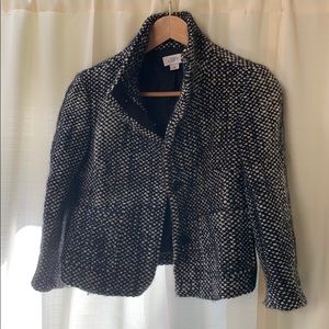 Ann Taylor Loft black and white blazer